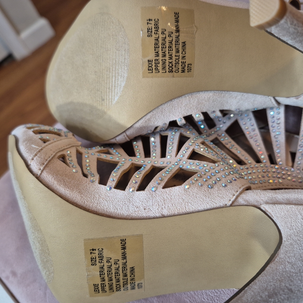 Betsey Johnson Lexx Lace-Up Heels with Rhinestones - Picture 4 of 4